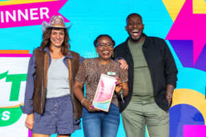 Temitope Ajayi-Salami, Founder of AYT Foods, proudly representing Fife and the Afro-Caribbean community after winning the UK StartUp Awards National Consumer Products Start-Up of the Year 2025.