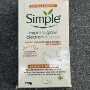Simple express glow cleansing soap