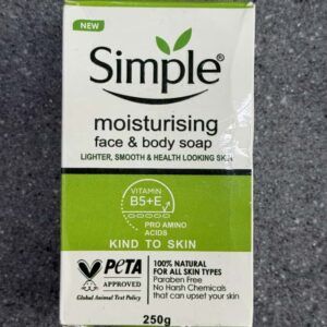 Simple moisturising face & body soap