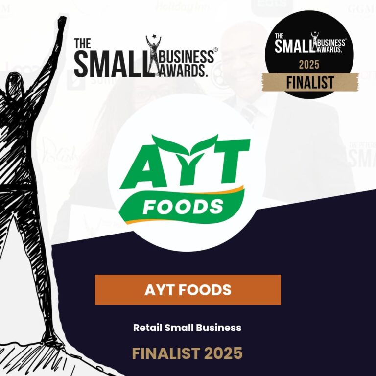 AYT Foods Named Finalist for Retail Small Business of the Year at The Small Business Awards 2025